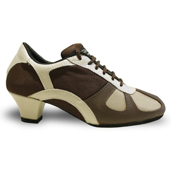Alternative view of Art. 500dup – Leather and beige fabric and brown
