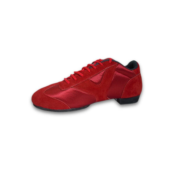 Art. 240 - Zapatilla tela y gamuza roja