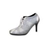 Art. 505 - Tela blanca y cuero plateado con glitter