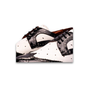 Copes – Cuero blanco y charol negro